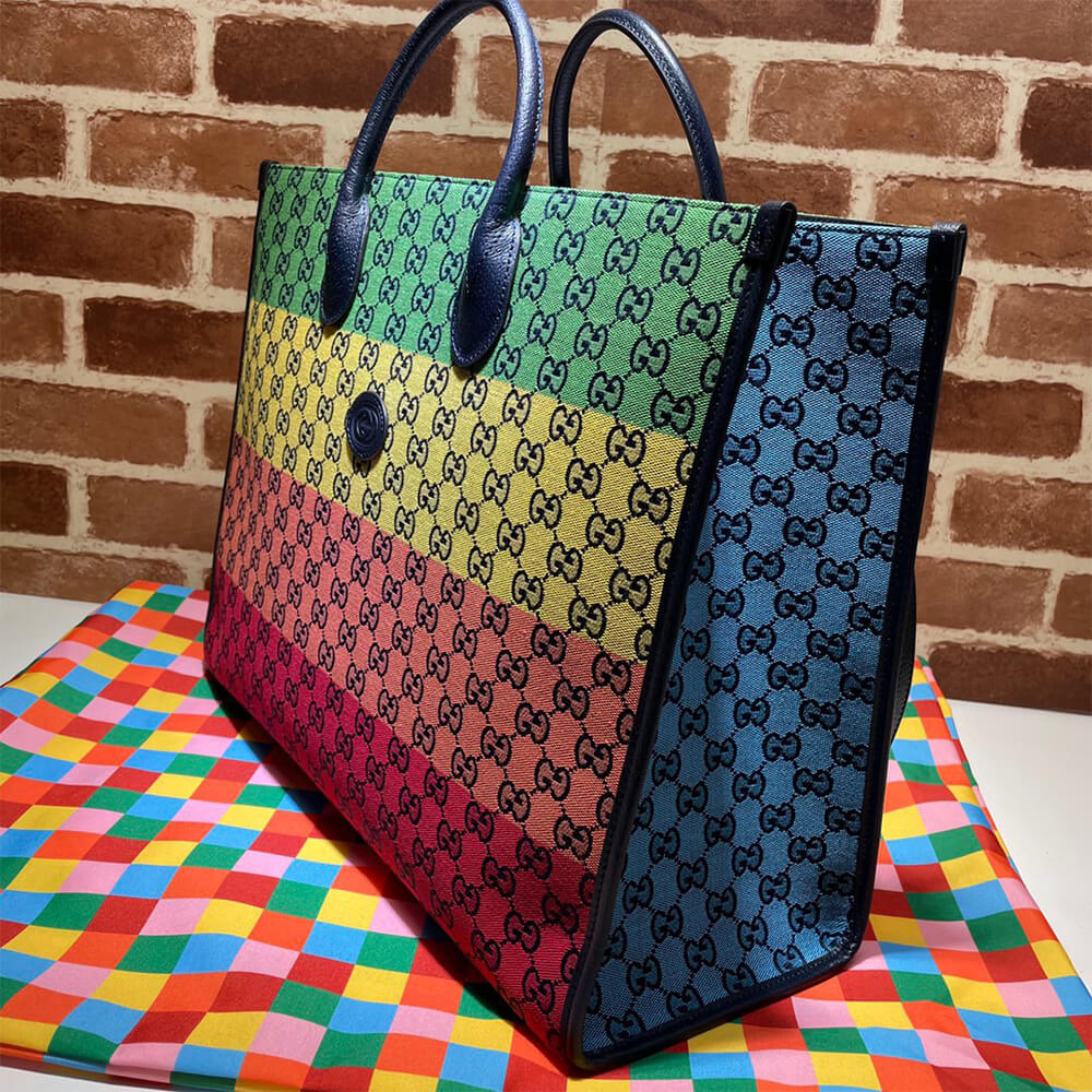 GG Multicolour large tote bag