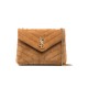 LOULOU SMALL CHAIN BAG IN “Y” QUILTED SUEDE