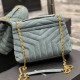 LOULOU SMALL CHAIN BAG IN “Y” QUILTED SUEDE